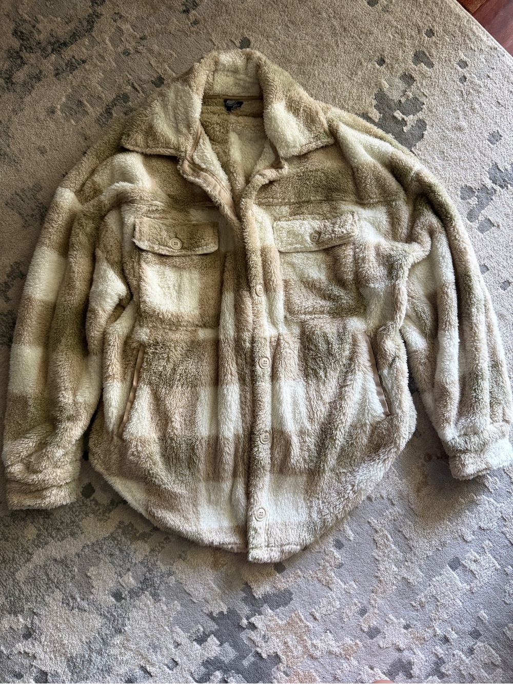 PacSun Plaid Sherpa Jacket